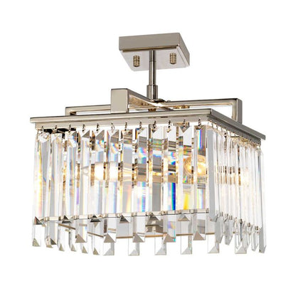 Elstead Lighting Aries 4-Light Small Polished Nickel Crystal Chandelier