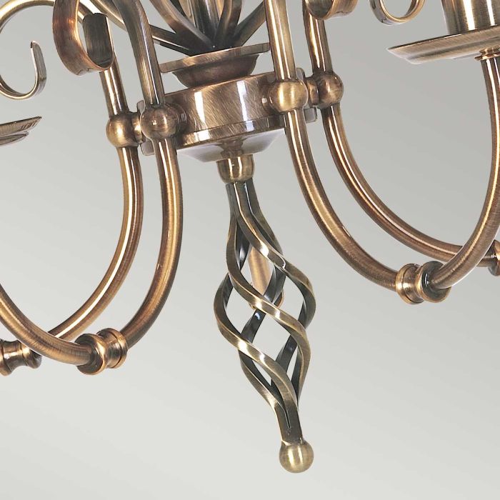Elstead Lighting Artisan 5-Light Aged Brass Candle Chandelier