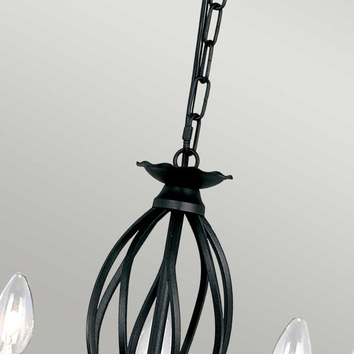 Elstead Lighting Artisan 5-Light Black Candle Chandelier