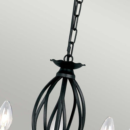 Elstead Lighting Artisan 5-Light Black Candle Chandelier