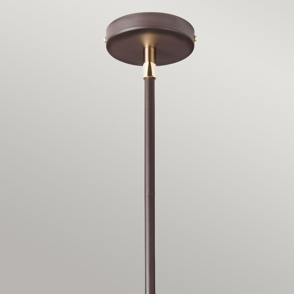 Elstead Lighting Balance 5-Light Brown & Polished Brass Drum Chandelier with Brown Shades