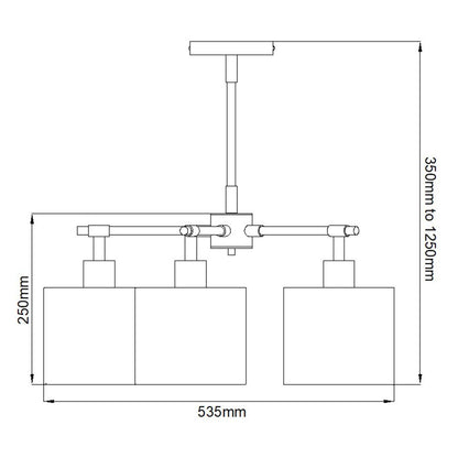 Elstead Lighting Balance 5-Light Brown & Polished Brass Drum Chandelier with Brown Shades