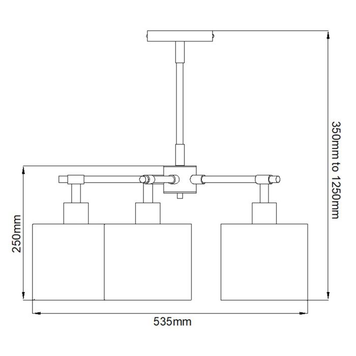 Elstead Lighting Balance 5-Light White & Polished Nickel Drum Chandelier with White Shades