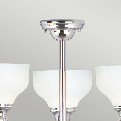 Elstead Lighting Cheadle 3-Light Polished Chrome Semi-Flush Chandelier