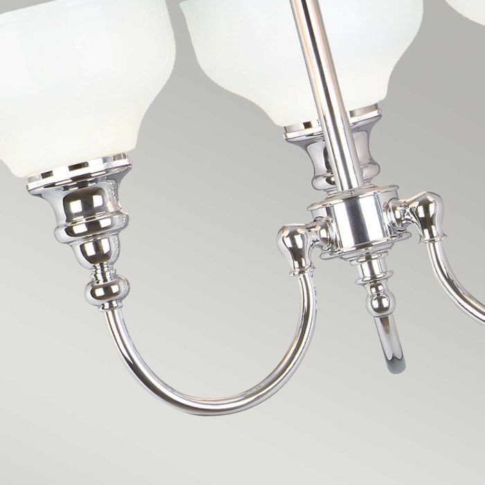 Elstead Lighting Cheadle 3-Light Polished Chrome Semi-Flush Chandelier