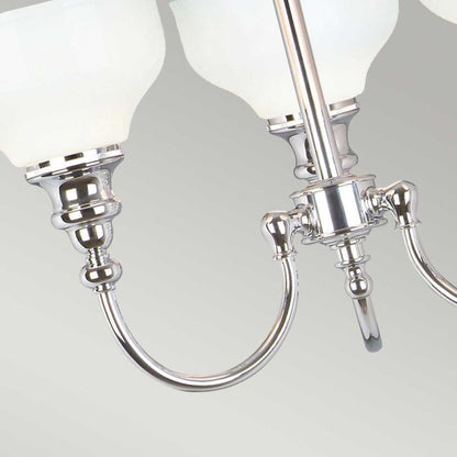 Elstead Lighting Cheadle 3-Light Polished Chrome Semi-Flush Chandelier