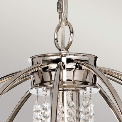 Elstead Lighting Cassie 7-Light Polished Nickel Plated Globe Chandelier