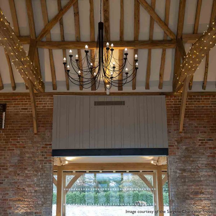 Elstead Lighting Carisbrooke 18-Light Black Candle Chandelier