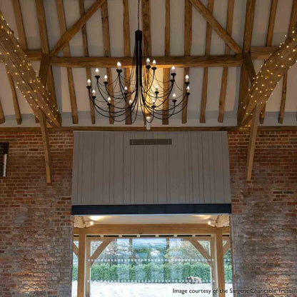 Elstead Lighting Carisbrooke 18-Light Black Candle Chandelier