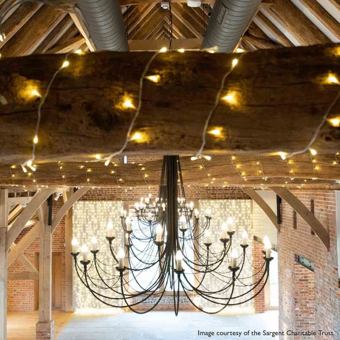 Elstead Lighting Carisbrooke 18-Light Black Candle Chandelier