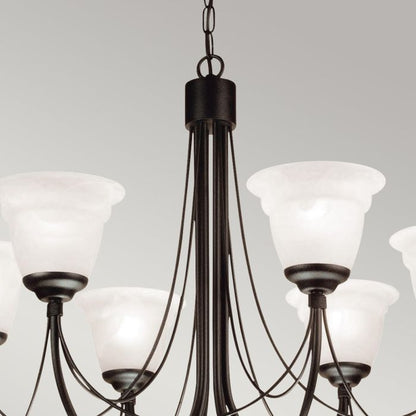 Elstead Lighting Carisbrooke 6-Light Black Candle Chandelier