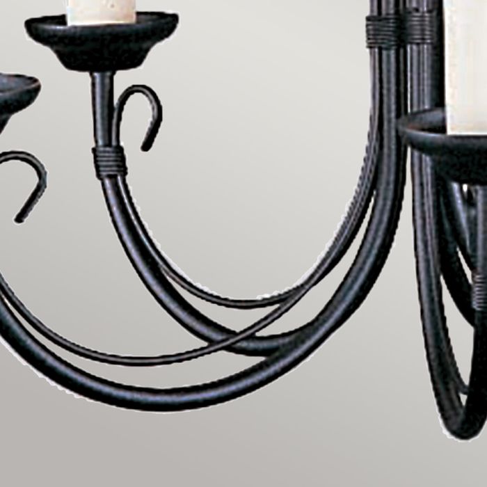 Elstead Lighting Chartwell 5-Light Black Candle Chandelier