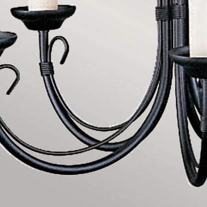 Elstead Lighting Chartwell 5-Light Black Candle Chandelier