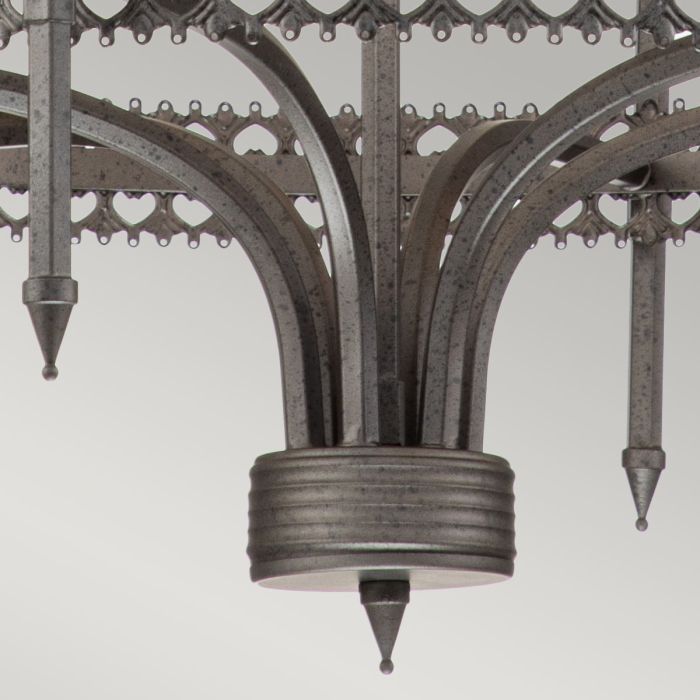 Elstead Lighting Crown 6-Light Iron Gate Wagon Wheel Chandelier