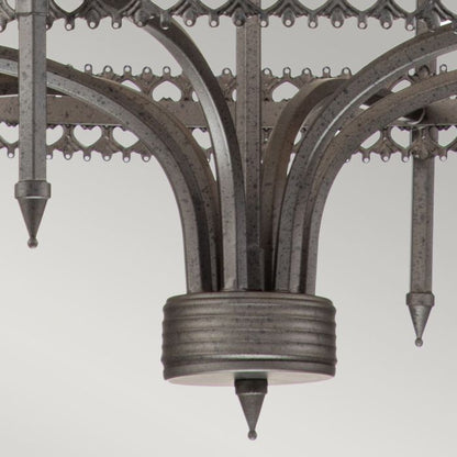 Elstead Lighting Crown 6-Light Iron Gate Wagon Wheel Chandelier