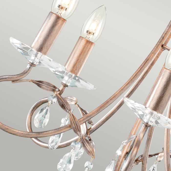 Elstead Lighting Christina 5-Light Silver & Gold Patina Candle Chandelier