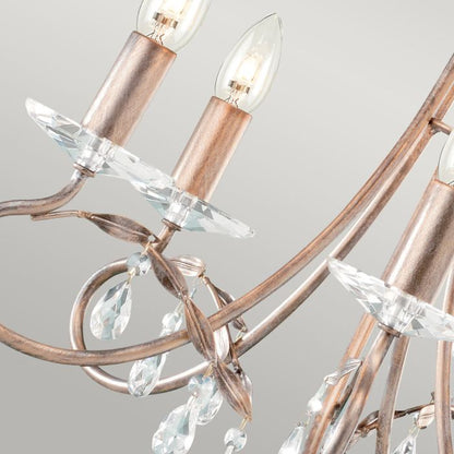 Elstead Lighting Christina 5-Light Silver & Gold Patina Candle Chandelier