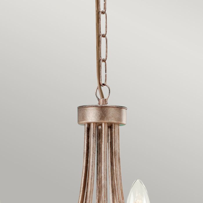 Elstead Lighting Christina 8-Light Silver & Gold Patina Candle Chandelier