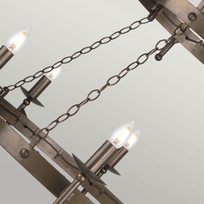 Elstead Lighting Cromwell 18-Light Old Bronze Wagon Wheel Chandelier