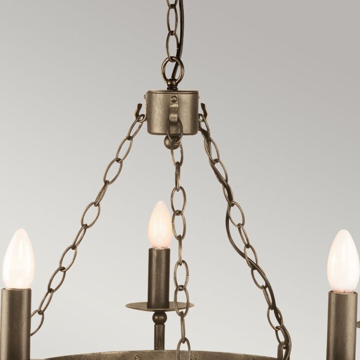 Elstead Lighting Cromwell 5-Light Old Bronze Wagon Wheel Chandelier