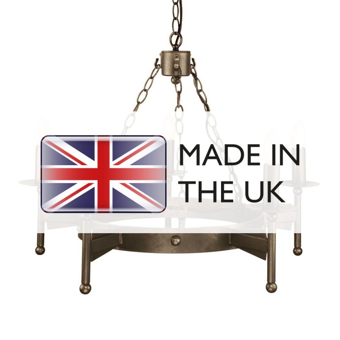 Elstead Lighting Cromwell 5-Light Old Bronze Wagon Wheel Chandelier