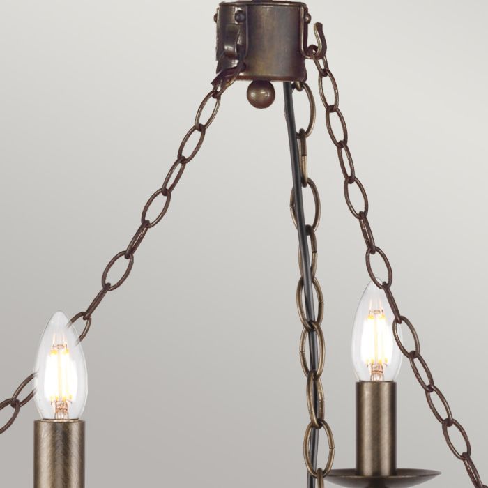 Elstead Lighting Cromwell 6-Light Old Bronze Wagon Wheel Chandelier