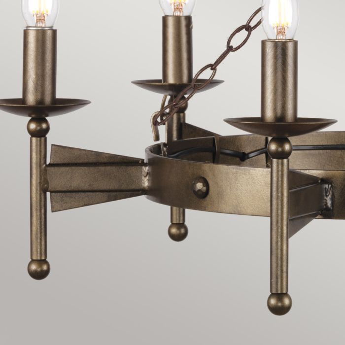 Elstead Lighting Cromwell 6-Light Old Bronze Wagon Wheel Chandelier