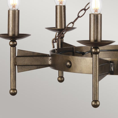 Elstead Lighting Cromwell 6-Light Old Bronze Wagon Wheel Chandelier