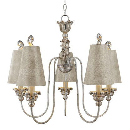 Flambeau Remi 5-Light Silver and Gold Candle Chandelier
