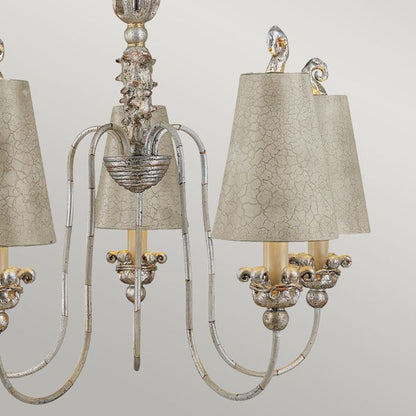 Flambeau Remi 5-Light Silver and Gold Candle Chandelier
