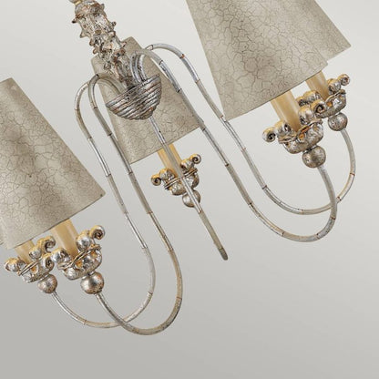 Flambeau Remi 5-Light Silver and Gold Candle Chandelier