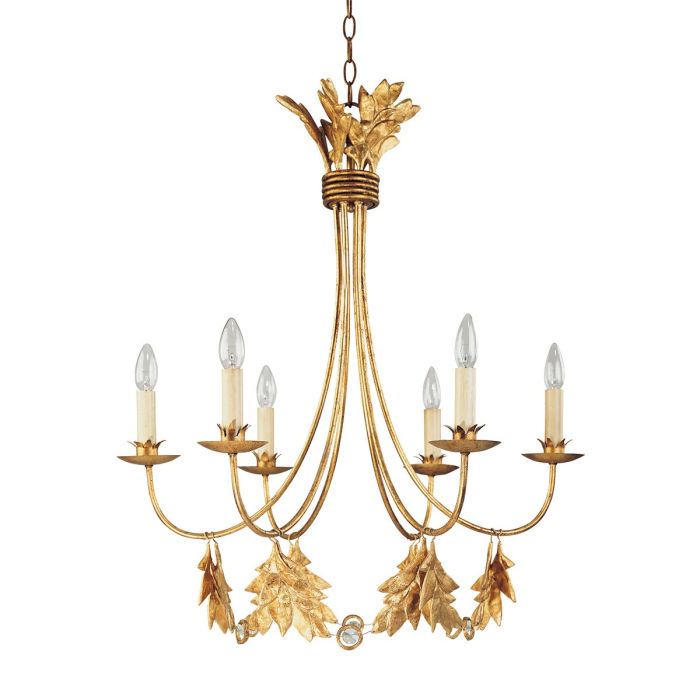 Flambeau Sweet Olive 6-Light Gilded Gold Candle Chandelier