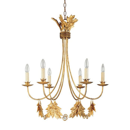 Flambeau Sweet Olive 6-Light Gilded Gold Candle Chandelier
