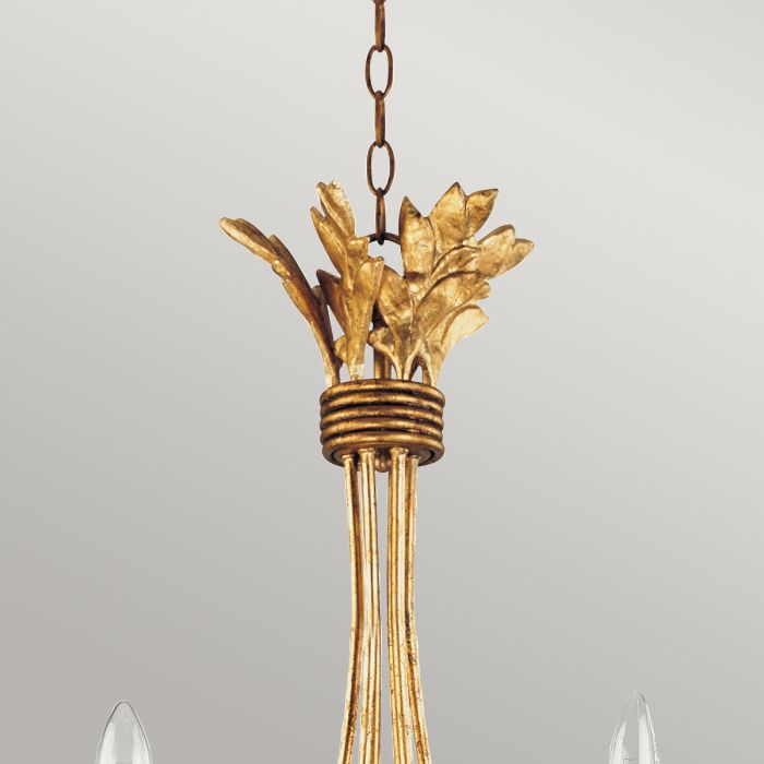 Flambeau Sweet Olive 6-Light Gilded Gold Candle Chandelier