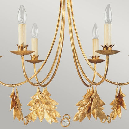 Flambeau Sweet Olive 6-Light Gilded Gold Candle Chandelier