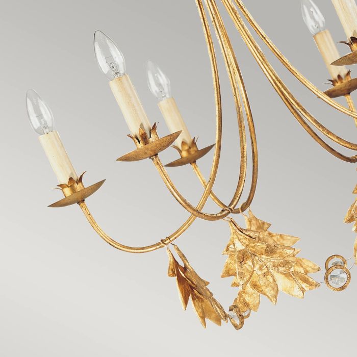 Flambeau Sweet Olive 6-Light Gilded Gold Candle Chandelier