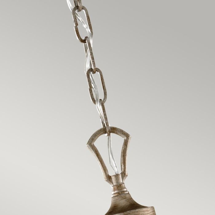 Generation Lighting (Feiss) Abbey 5-Light Silver Sand Candle Chandelier with Pleated Shades