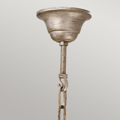 Generation Lighting (Feiss) Abbey 5-Light Silver Sand Candle Chandelier with Pleated Shades