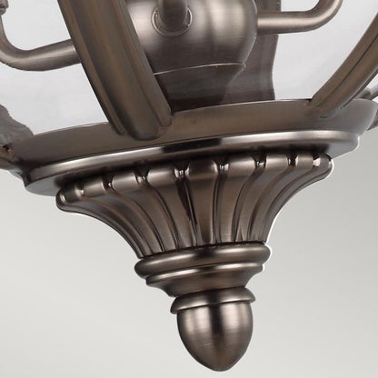 Generation Lighting (Feiss) Adams 3-Light Antique Nickel Globe Pendant Chandelier