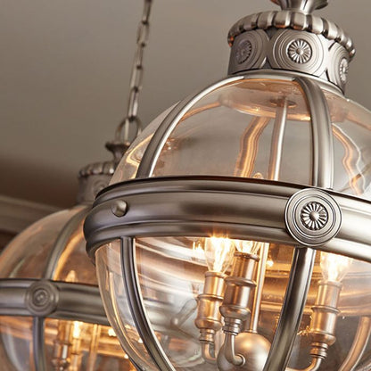 Generation Lighting (Feiss) Adams 3-Light Antique Nickel Globe Pendant Chandelier