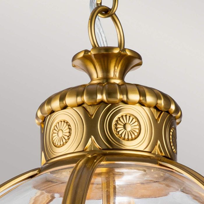 Generation Lighting (Feiss) Adams 3-Light Burnished Brass Globe Pendant Chandelier