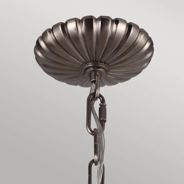 Generation Lighting (Feiss) Adams 4-Light Antique Nickel Globe Pendant Chandelier