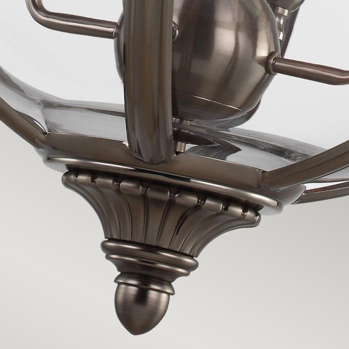 Generation Lighting (Feiss) Adams 4-Light Antique Nickel Globe Pendant Chandelier