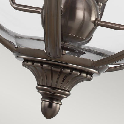 Generation Lighting (Feiss) Adams 4-Light Antique Nickel Globe Pendant Chandelier