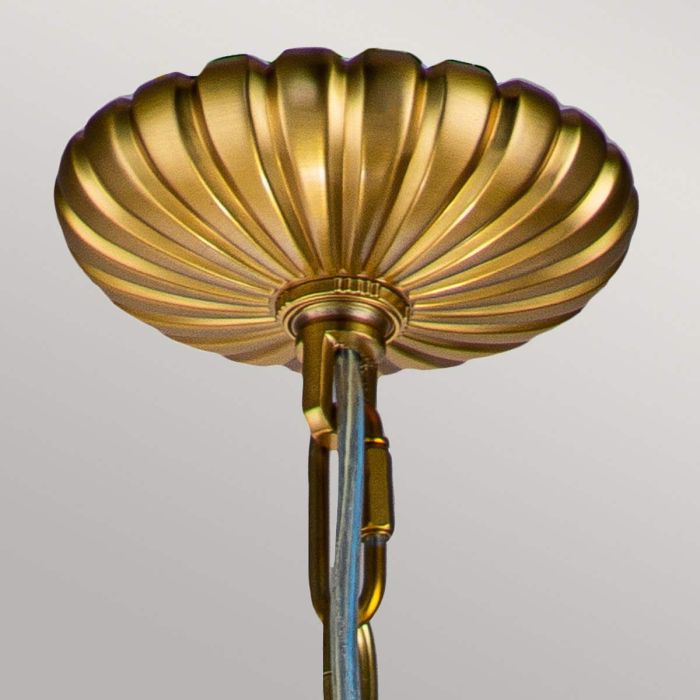 Generation Lighting (Feiss) Adams 4-Light Burnished Brass Globe Pendant Chandelier