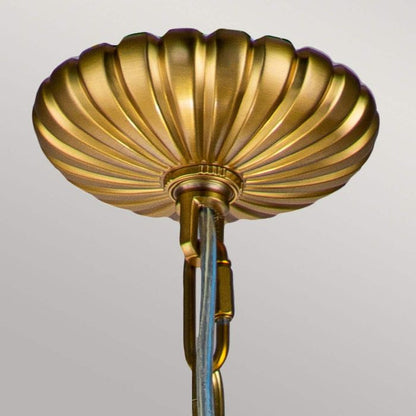 Generation Lighting (Feiss) Adams 4-Light Burnished Brass Globe Pendant Chandelier