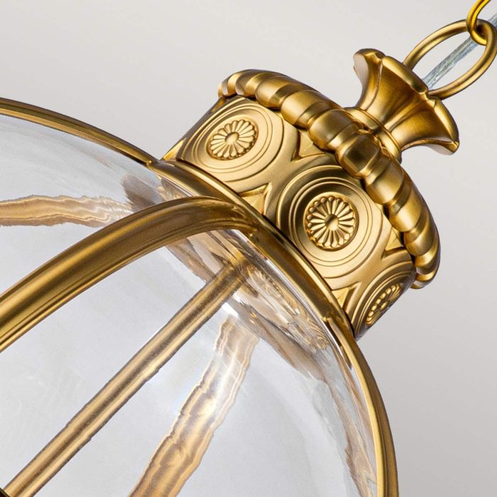 Generation Lighting (Feiss) Adams 4-Light Burnished Brass Globe Pendant Chandelier