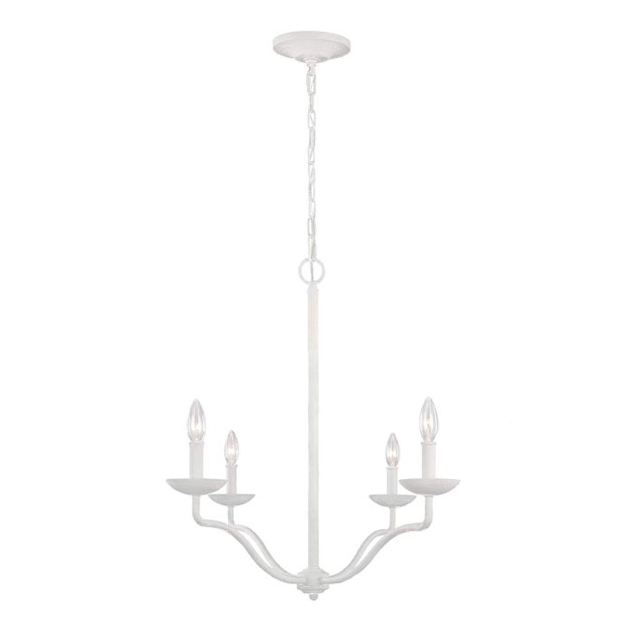 Generation Lighting (Feiss) Annie 4-Light Textured Plaster White Candle Chandelier