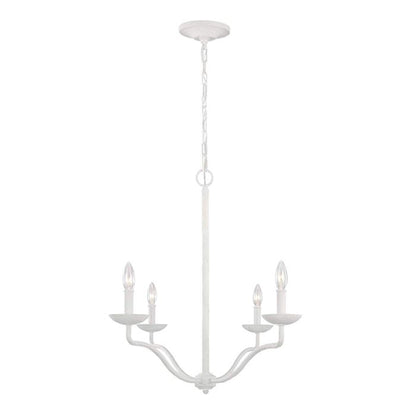 Generation Lighting (Feiss) Annie 4-Light Textured Plaster White Candle Chandelier
