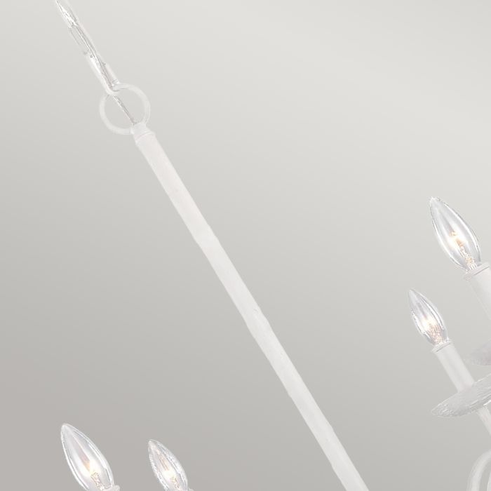 Generation Lighting (Feiss) Annie 4-Light Textured Plaster White Candle Chandelier